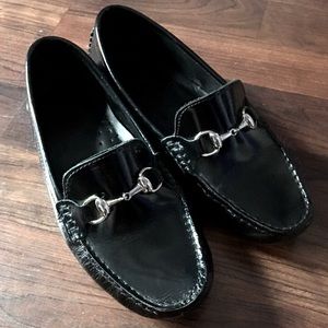 Saks Fifth Avenue Patent Leather Horsebit Loafers